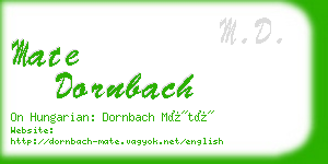 mate dornbach business card